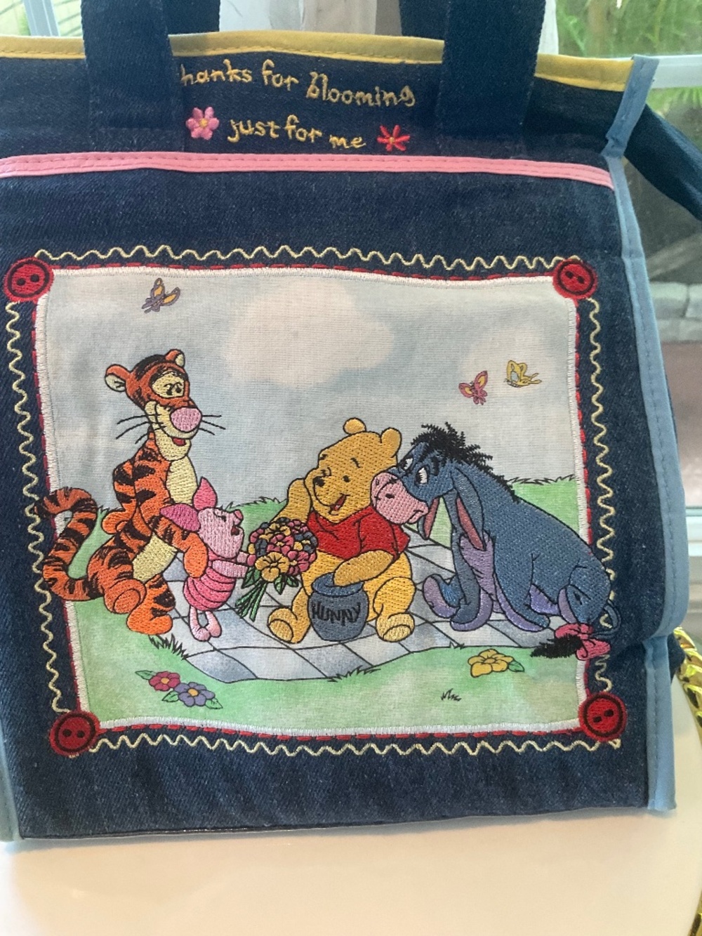 VTG Cudlie Denim Winnie the Pooh Mini Diaper Bag